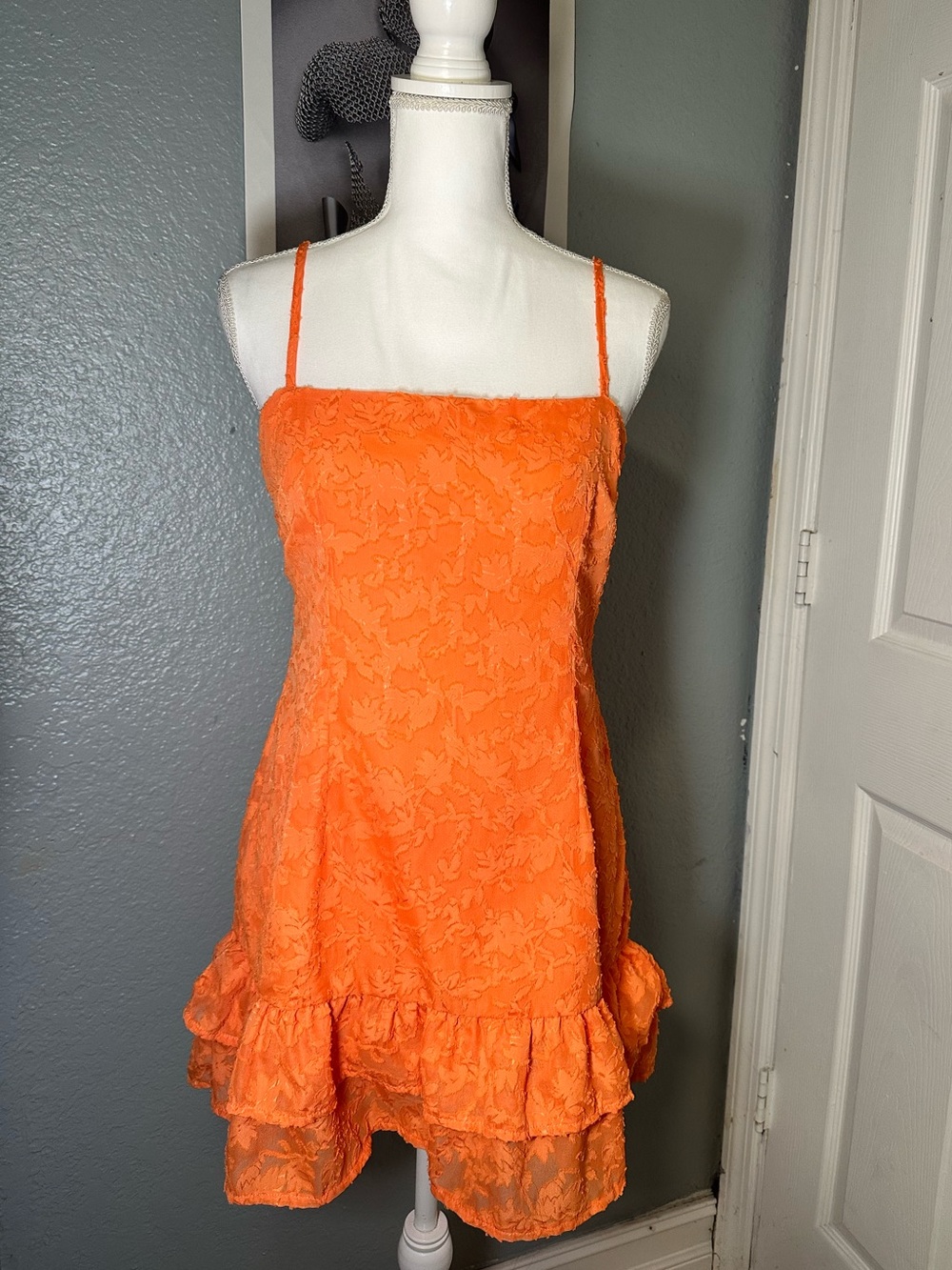 Princess Polly Spaghetti Strap Ruffle Hem Dress